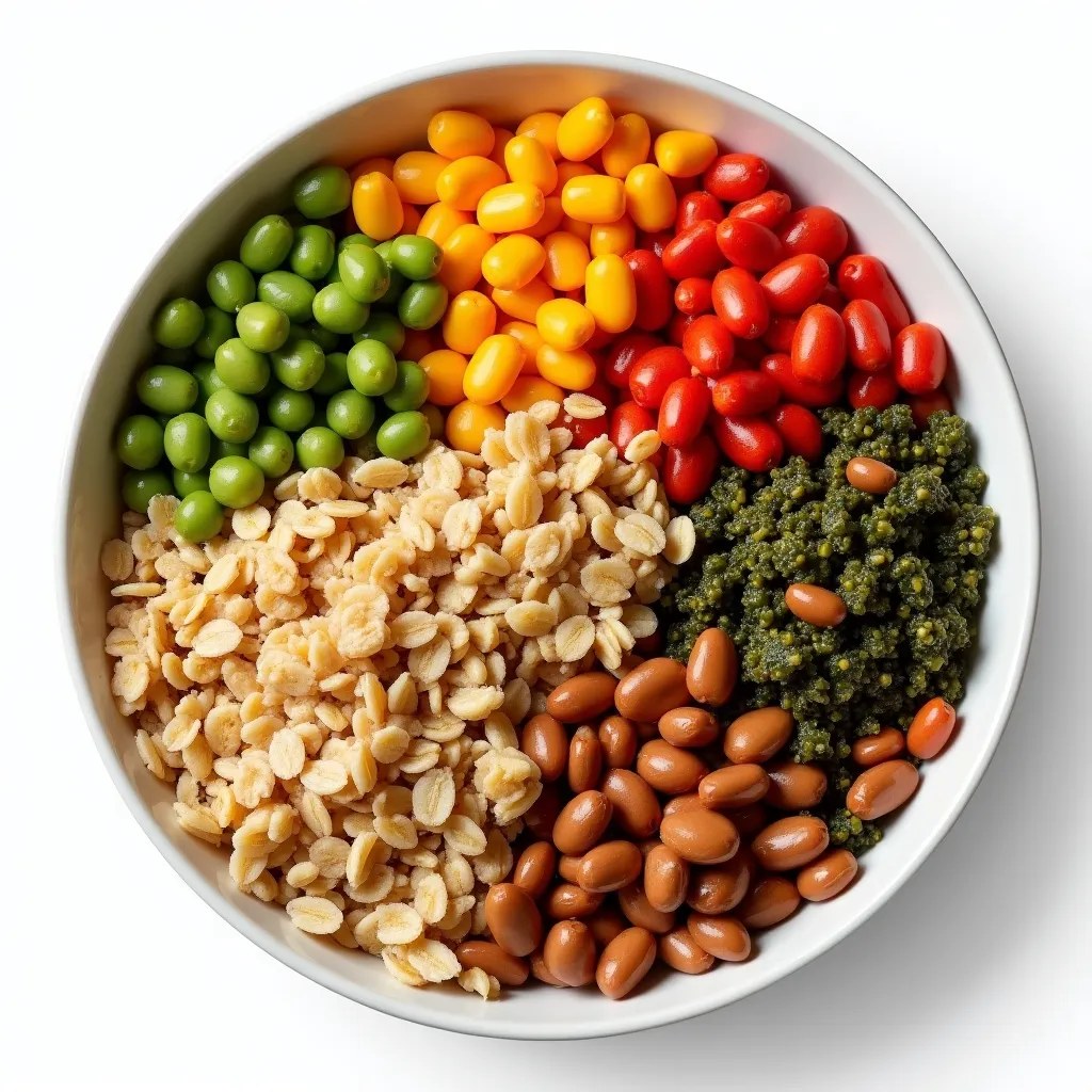 Bol cu cereale integrale și leguminoase